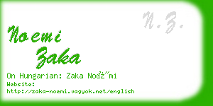 noemi zaka business card